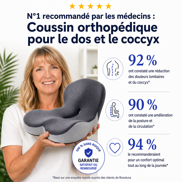 Coussin orthopédique anti-douleur lombaire